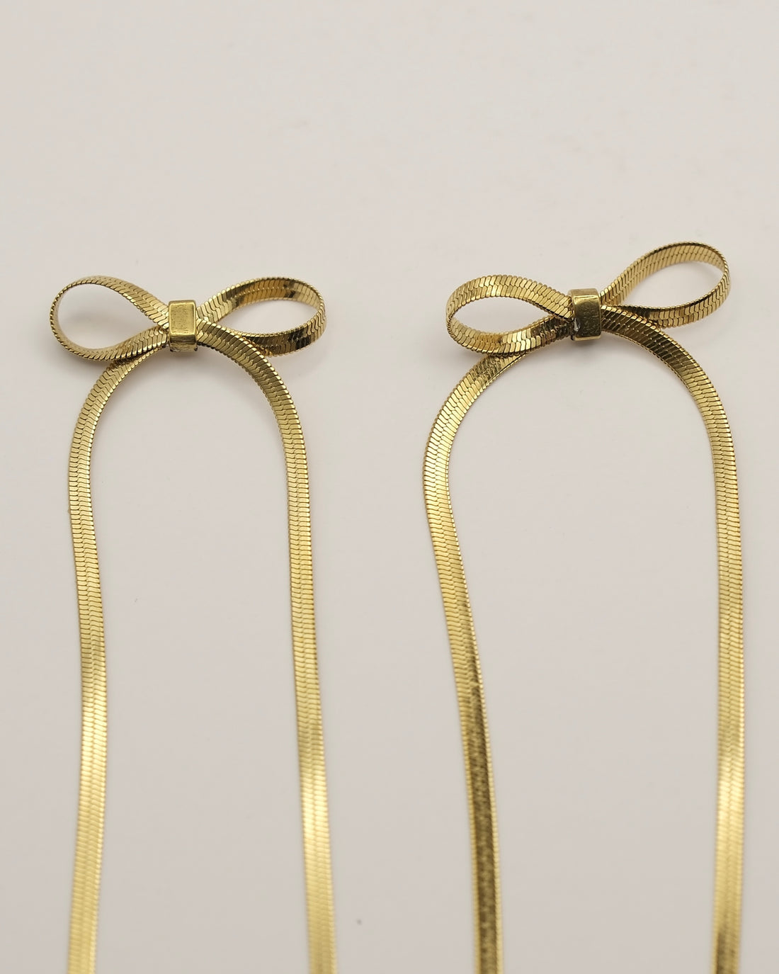 Gold Ribbon Earrings