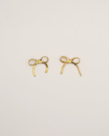 Gold Ribbon Earrings