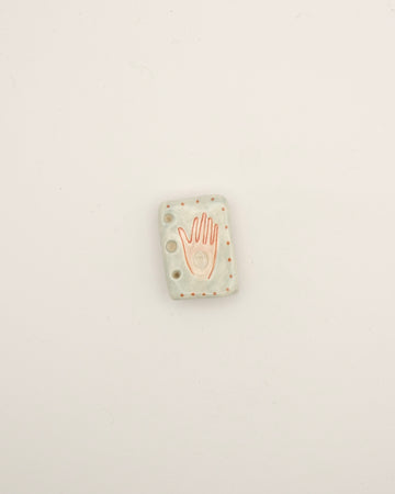 Handmade Blue Ceramic Magnet/ Incense Holder