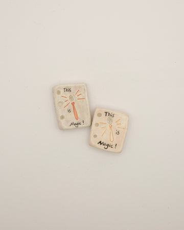 Handmade Ceramic Magic Magnet/ Incense Holder