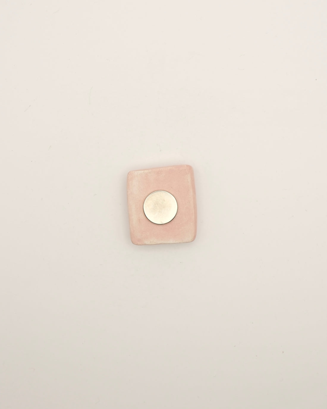Handmade Pink Ceramic Magnet/ Incense Holder