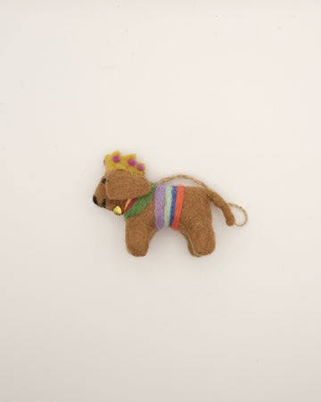 Handmade Wool Felt Christmas Deer Hanging Ornament