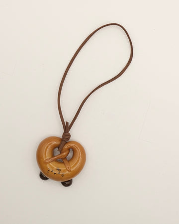 Handmade Real Bread Pretzel Food Bag Charm