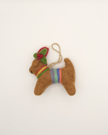Handmade Wool Felt Christmas Deer Hanging Ornament