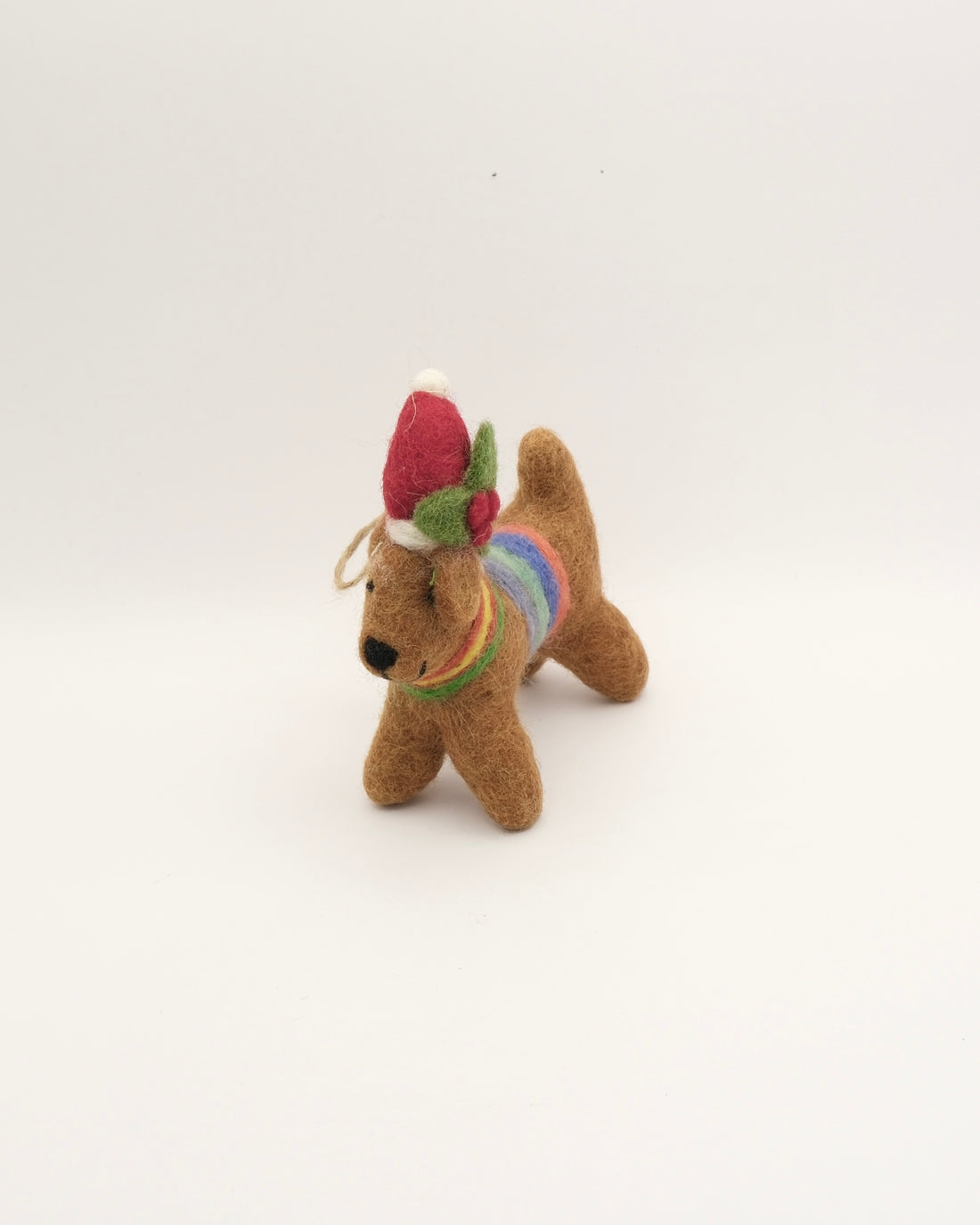 Handmade Wool Felt Christmas Deer Hanging Ornament