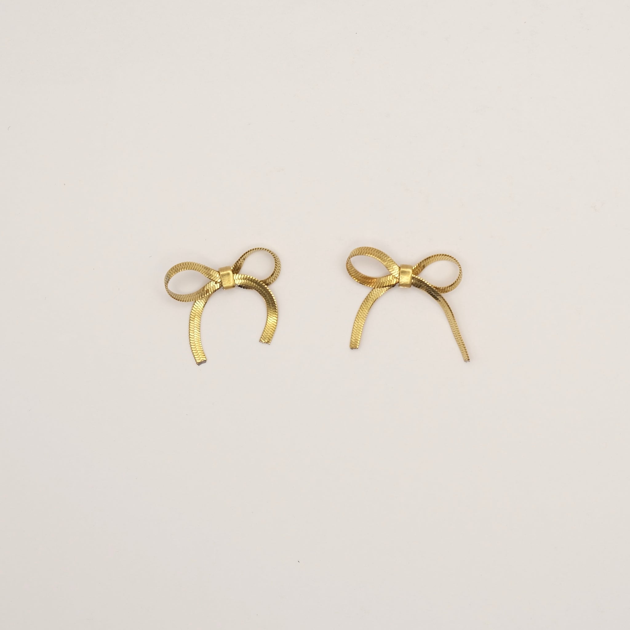 Gold Ribbon Earrings