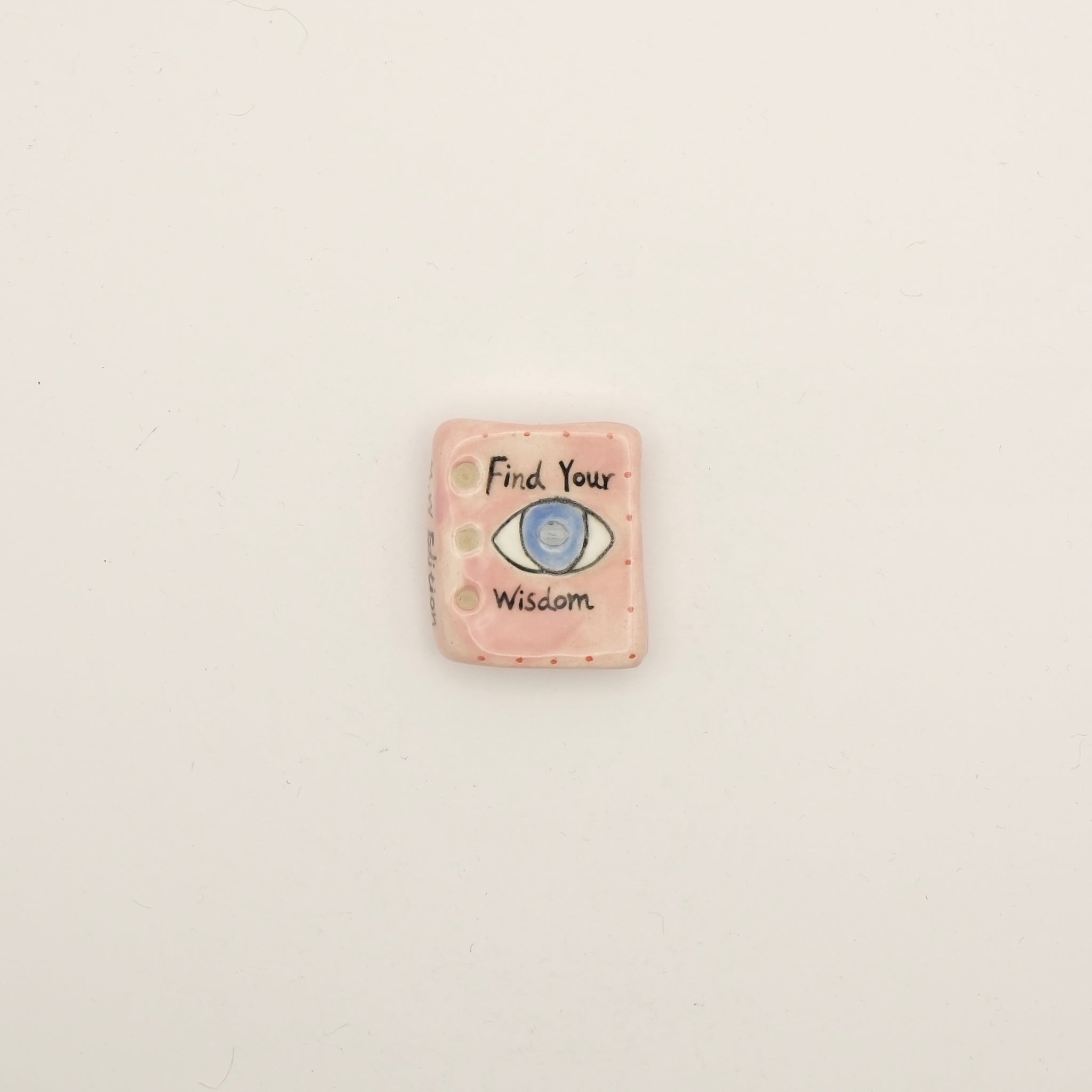 Handmade Pink Ceramic Magnet/ Incense Holder