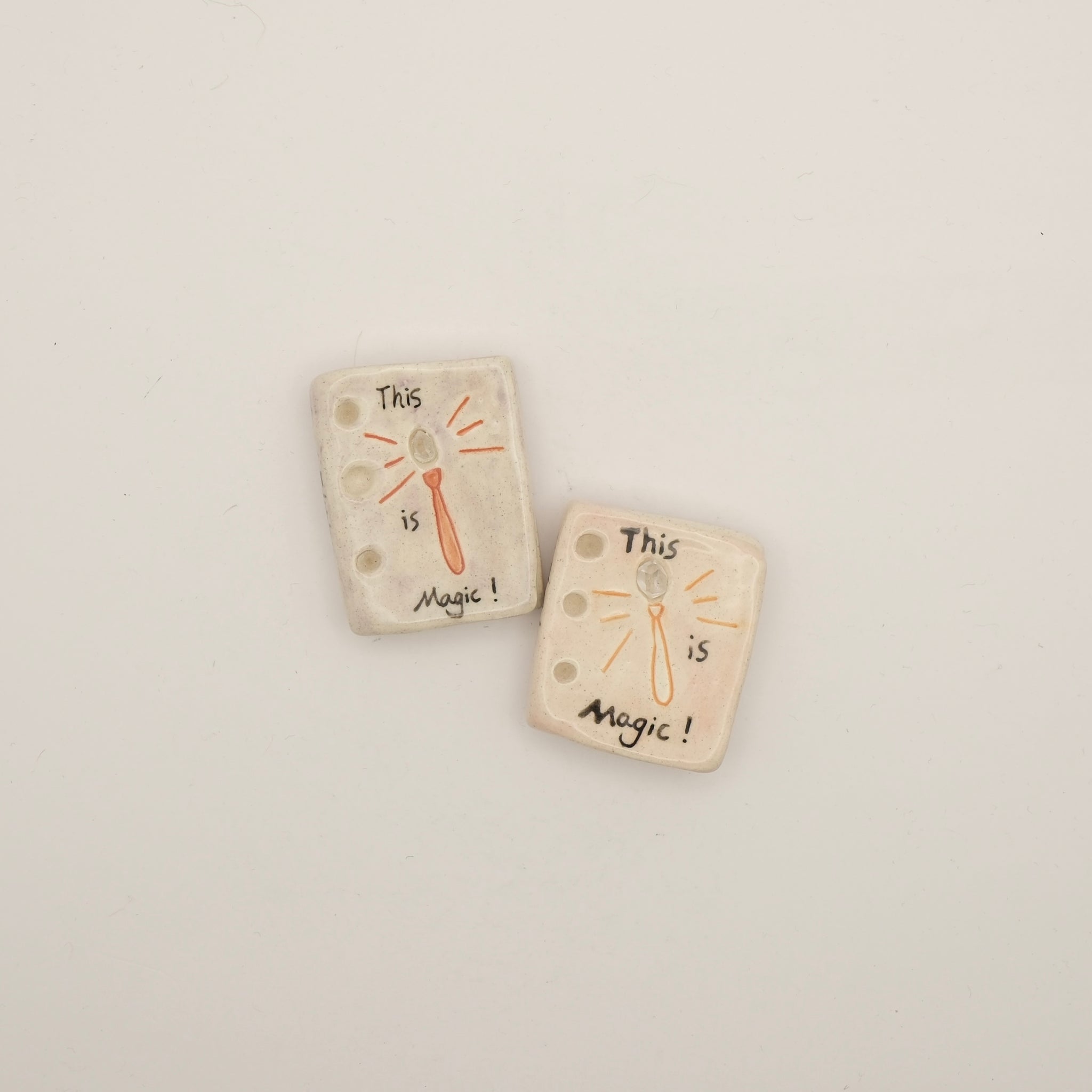 Handmade Ceramic Magic Magnet/ Incense Holder