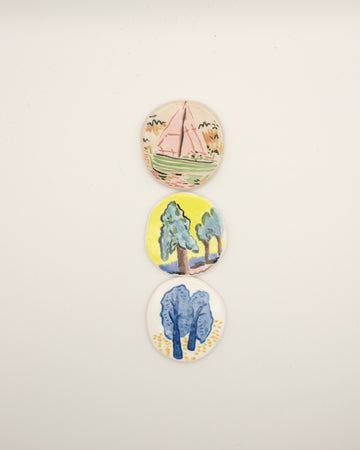 Handmade Ceramic View Magnet Set