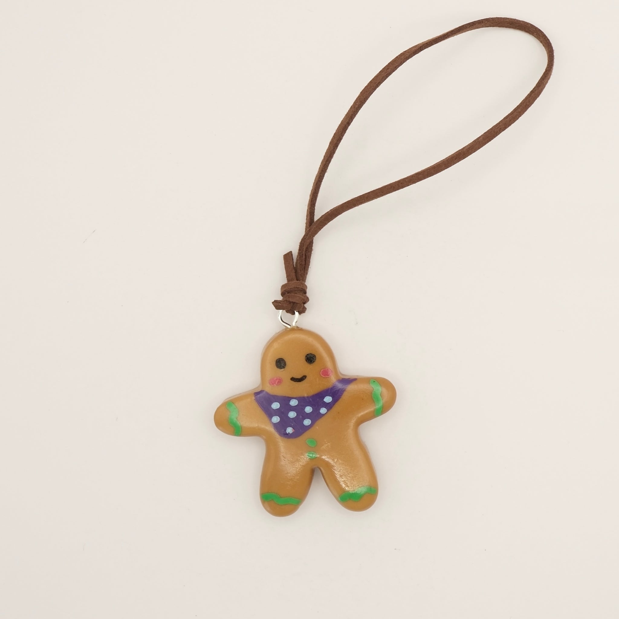 Handmade Real Bread Gingerbread Man Christmas Charm